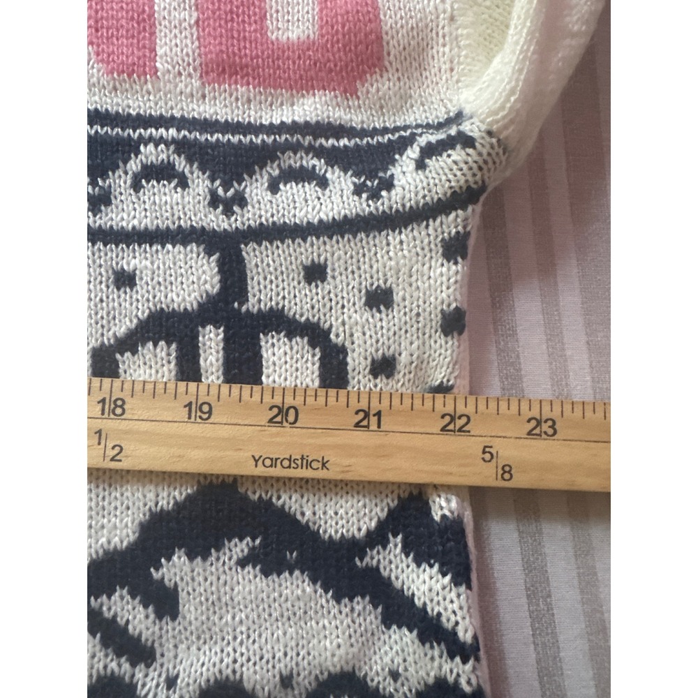 Simply Southern Women Weekend Fair Isle Gondola Winter Knit Sweater White L/XL - Picture 4 of 7